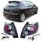 Carparts-Online Klarglas Rückleuchten Schwarz für Peugeot 206 Schrägheck 3 + 5 Türer 98-09