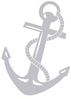 GRAZDesign Fenstertattoo Anker Maritim, Glastüren Aufkleber Badezimmer, Glastattoo Folie für Duschkabine 55x40cm