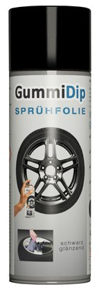 Gummi Dip Sprühfolie 12000001 Flüssiggummi Spray, 400 ml, schwarz glänzend