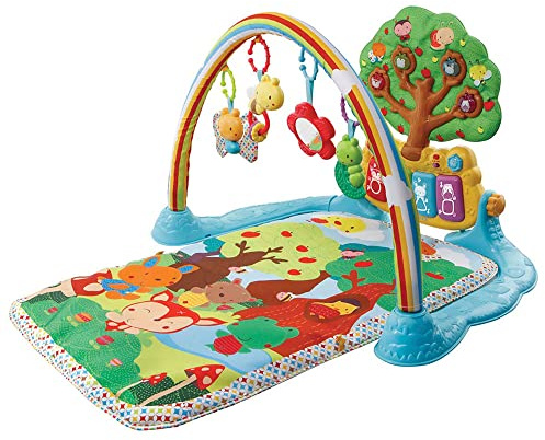 VTech - Jardin Enchanté des P'tits Copains, Tapis d'Éveil Bébé, Jeu Musical et Évolutif, Jouet d'Activité et de Développement, Piano Interactif, Hochets, Cadeau de Naissance - Contenu en Français