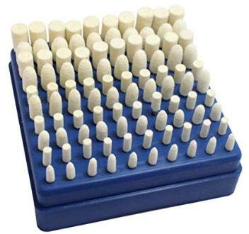 Oudtinx 100 Stück multifunktionales Wollfilzdorn montiert Schleifen Polieren Zubehör-Aufsatz-Set – kompatibel mit Dremel-0,3 cm Schaft