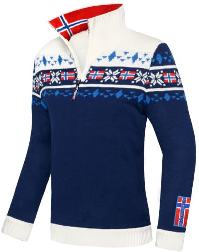 Nebulus Steen - Pull norvégien en tricot pour homme, XL