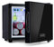 KLARSTEIN Frosty Mini Fridge Refrigerator-Cooler,Cheese Fridge, 10 litres, 65W, EEC A, Removable Glass Trey, LED Lighting Space-Saving,Temperature Range Between 10 and 18 °C, Black, Black door