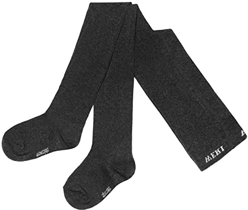 Weri Spezials Baby und Kinder Strumpfhose Baumwolle für Mädchen UNI Glatt in mehreren Farben (152-164, Antrazit)