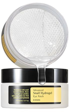 COSRX Advanced Snail Hydrogel Eye Patch (60 Patches), Refreshing & Hydrating Under Eye Treatment for Puffiness and Fine Lines, Korean Skincare