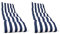 Dabuty Online, S.L. Pack de 2 Cojines de Tumbona Acolchada de Rayas 180 x 55 X 5 cm Colchón Texturas Rojo, Verde, Amarillo, Azul. Colchoneta Tumbona (Azul_Rayas)