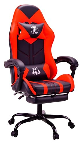 play haha Gaming Chair with Footrest & Lumbar Support,Reclining Swivel Chair,Ergonomic Gaming Chair for Adults, High-Back Racing Style,Adjustable Height with Headrest Pillow