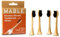 MABLE Bamboo Electric Toothbrush Heads | Compatible with Philips Sonicare Electric Toothbrush | 4 Brush Heads | Soft Plant-Based Bristles | Adult Size Bamboo Replacement Heads