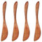MIRKUZI 4 piezas Cuchillos de Mantequilla de Madera Mermelada, queso, sándwich, esparcidor de mantequilla hecho a mano Aproximadamente 15 cm