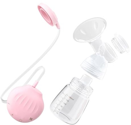 ibasenice 1ensemble Tire-lait Électrique Portable Silencieux Avec Double Anti-reflux Système Pratique Pour Allaitement Recueil De Lait Rose
