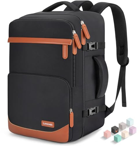 Velaybor 40L Travel Backpack with USB Charging Port, Water-Resistant Carry On Backpack for Men Women, Business Laptop Backpack for Trips & Commutes, Fits 15.6/17.3 Inch Laptop