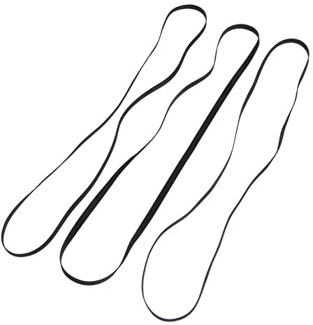 Lurrose 3 Stücke Grammophon-gürtel Drehteller Plattenspieler-antriebsriemen Riemen Für Plattenspieler Mit Riemenantrieb Rekorder Zubehör Recorder-antriebsriemen Gummi Black