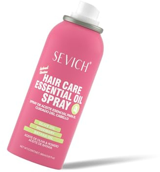 SEVICH Hair Care Essential Oil Spray 80ml - Natural Rosemary, Olive & Batana Oil for Frizz Control, Split Ends Repair & Shine Boost, Travel-Friendly Aerosol Spray with Deep Conditioning Formula