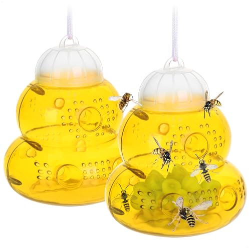 Wilhelm Sell® 2 Trampa Colgante de plástico para plagas, atrayente para voladores en Exteriores, solución respetuosa con los Animales para Zonas ajardinadas