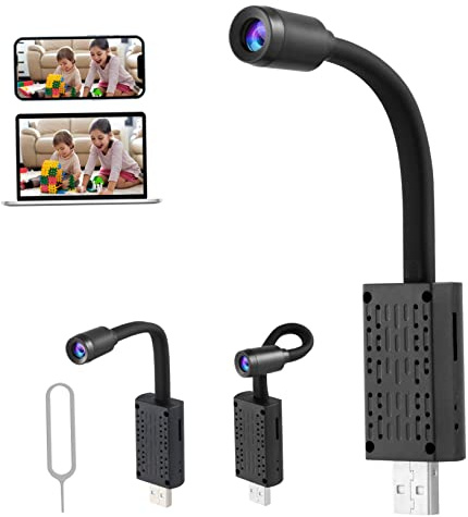 DOITOOL Cámara de seguridad para interiores con visión nocturna, detección de movimiento, alertas de ángulo alimentado por USB, monitor doméstico para uso doméstico