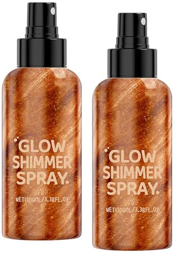 Glitzerspray Wasserfest 100ML, Shimmering Body Shimmer Oil, Schimmerndes KöRperöL, Bodyglitter Glow Spray, für Gesicht Haare Und Körper, Festival Make up Accessoires