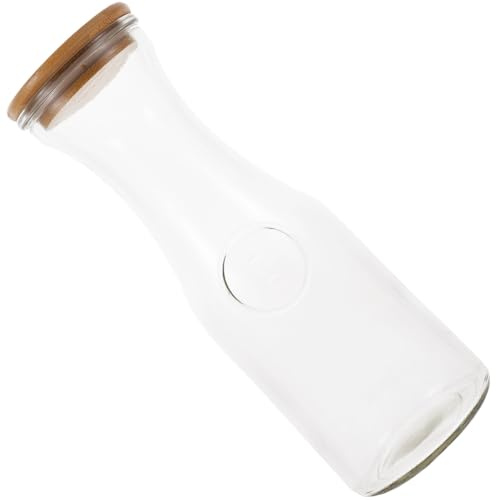 Hemobllo Bottiglia Di Vetro Trasparente Per Yogurt e Succhi Coperchio Ermetico Riutilizzabile Adatta Per Frigorifero e Bevande Come Acqua Tè Caffè Latte e Bibite