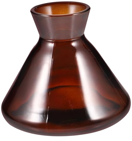 OUNONA Flacone Diffusore Vuoto in Vetro da 220 Ml, Bottiglia Diffusore Vintage Bocca Larga a Tromba, Contenitore per Oli Essenziali per Uso Domestico e Ufficio
