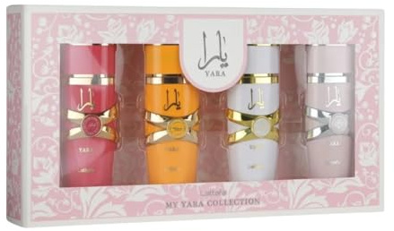 My Yara Collection, Lattafa Geschenkset 4 Parfums 25ml, Arabische Damenparfüms, Yara, Yara Candy, Yara Tous, Yara Moi – Arabische Damen-Düfte fruchtig blumig orientalisch (Yara Set 4x25ml)
