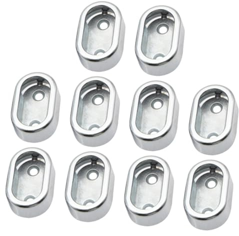 ELEOUTI 10 pezzi Supporti per Bastone Appendiabiti Armadio in Lega di Alluminio Spessa Resistenti alla Ruggine Semplici da Installare per Appendere Abiti in Camera da Letto e Negozi di