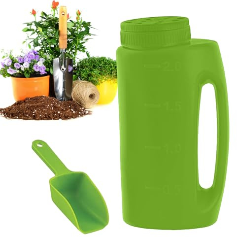 Spargitore a mano – 1,5 kg Spargisale e fertilizzante, dispositivo leggero a mano, manuale con cucchiaio, strumento portatile per fertilizzante per prato e giardino, per uso su neve