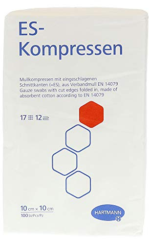ES-KOMPRESSEN unsteril 10x10 cm 12fach 100 St