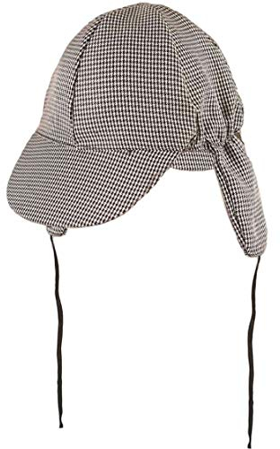 MA ONLINE Herren Spionagedetektiv mit Hundezahn-Aufdruck, Deeralker, Hut, Detektiv Holmes Hüte, Kostümzubehör, Einheitsgröße Gr. Einheitsgröße, Detective Deerstalker Hat