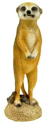 Kremers Schatzkiste Kleines Erdmännchen stehend Figur Gartenfigur 20 cm Meercat Tierfigur