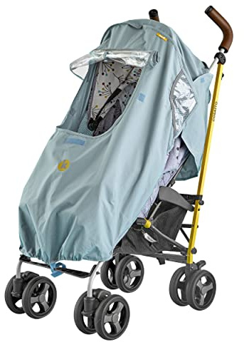 Koo-di Splish Splosh Universal Rain Cover for Single Pushchair | Showerproof Stroller Rain Cover | Breathable Vents & Airflow Window | Fits Any Standard Single Stroller, Pushchair & Buggy