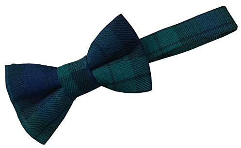 Kids Boys Black Watch Tartan Check Ready-tied Bow Tie
