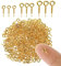 Grevosea 300 Pieces Small Screw Eye Pins Eyelets Screw Threaded Mini Stainless Steel Eye Screw Hooks Gold Threaded Eye Pins for Jewellery Making DIY Craft Hanging Ornament (3 Different Sizes)