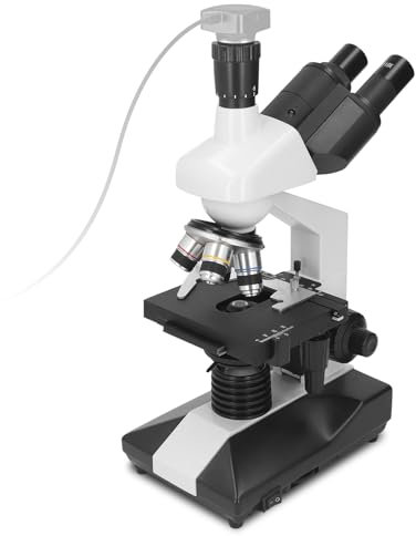 Durchlicht Trinokulares Mikroskop, 40X-5000X Vergrößerung, Digital Elektronenmikroskop für Klinische Kulturen, Bakteriologie und Histologie