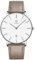 aswan watch Flache Damen Analog Quarz Armbanduhr mit Lederarmband, Datum, 2 Zeiger, 39 mm Gehäusegröße