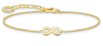 Thomas Sabo A2161-413-39 Sterling Silver Gold Plated Silver Infinity Bracelet, Eine Grösse, No Gem, Eine Grösse, Sterling Silver, No Gemstone