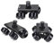 Jeu de roulettes PROAIM pour trépied/Chariot d'appareil Photo Portable et Robuste. Charge utile : 500 kg / 1 100 LB. Pivote à 360 °. Compatible avec Les systèmes de Rails de 2,5 à 5 cm (DW-PRTD-01)