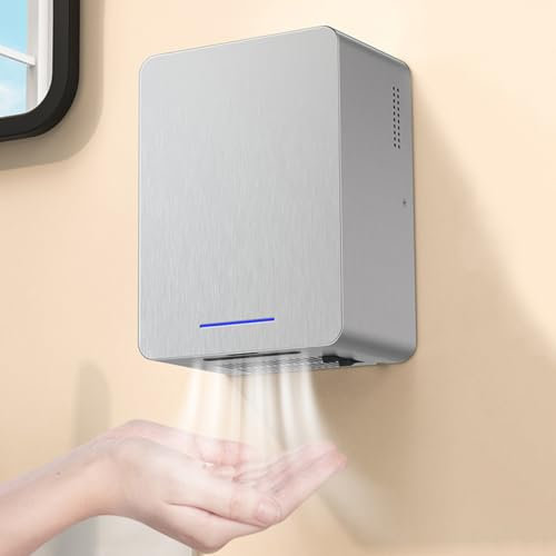 Asciugamani Elettrico 10-12 s Per Asciugare, Asciugamani Elettrico Da Parete Commerciale, Asciugamani Automatici In Acciaio Inox 1200W Per Cucina, Bagno, Wc