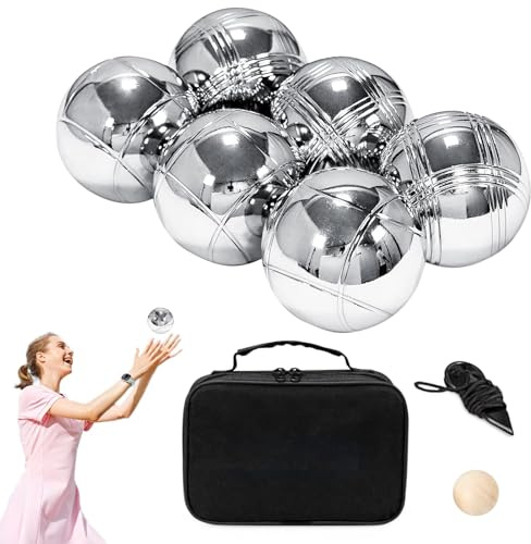Petanque-lekset, Boule-boll-set, utomhus petanque-boule boll i metall – mångsidig petanque-boll, perfekt för familjens trädgård, picknick utomhus, boccia-boll av metall, petanque-boules, peta