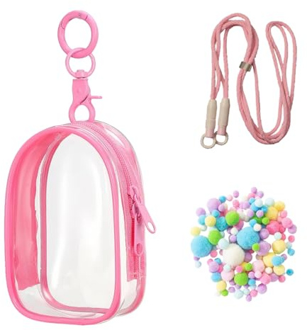 NHQZ Sac à dos labobo avec fermeture éclair,labobo vetement,sac à dos labobo avec bandoulière et boucle,pochette de poupée,accessoires pour poupées labobo(Rose)