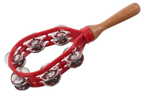 BESPORTBLE Campanello di Legno Manico Strumento Musicale per Ragazzo Ragazza Ragazza Piccoli Strumenti Percussione Campanellini Bastone Giocattolo Musicale in Legno Campanacci Percussione Man