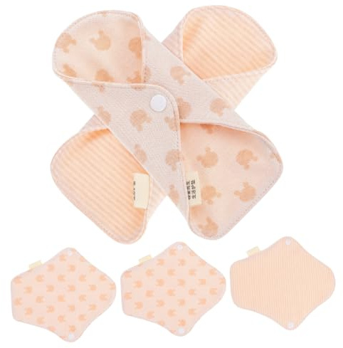 Hemobllo 5 piezas Compresas de Algodón Orgánico Lavables Reutilizables Absorbentes y Transpirables para Uso Femenino Menstruación y Postparto Diseño Plegable y Portátil