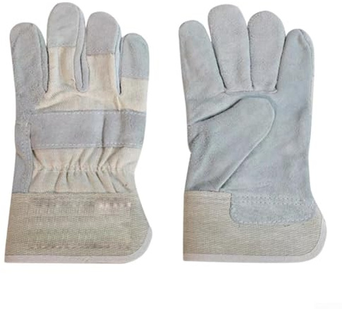 Guantes de soldadura de cuero vacuno resistentes al calor y al desgaste para soldar, asar, jardinería, camping, herrería y fuego