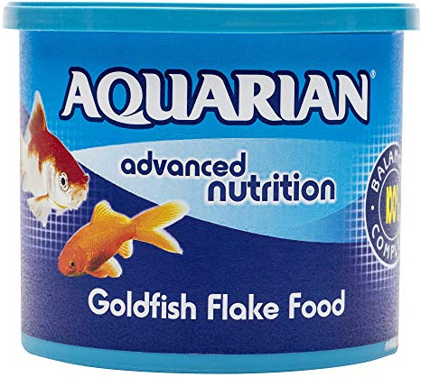 AQUARIAN Complete Nutrition, Aquarium Goldfish Food, Flakes Also Suitable for Small Pond Fish, 200g Container