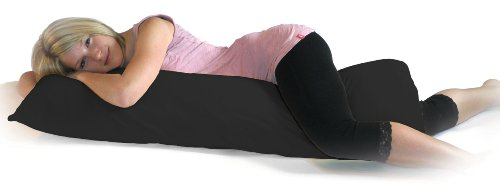 Dukal | Bezug für Seitenschläferkissen | 40 x 120 cm | aus hochwertigem DOPPEL-Jersey | 100% Baumwolle | Farbe: anthrazit