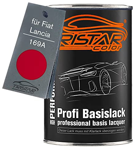 TRISTARcolor Pintura automotriz Bote listo para pulverizar para Fiat/Lancia 169A Rojo Esmalte Pintura base 1,0 litros 1000 ml