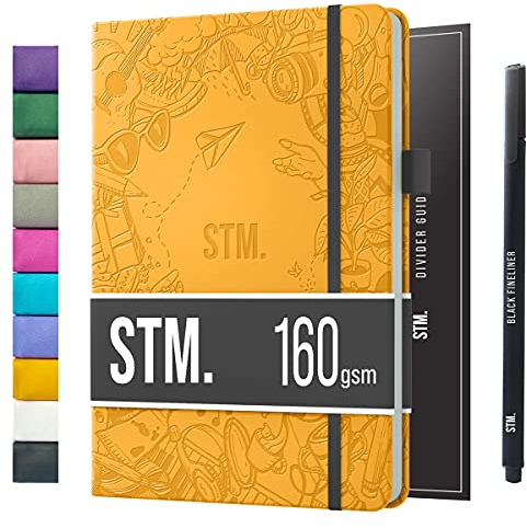 Scribbles That Matter Notizbuch A5 Dotted Bullet Journal Buch und Stift - Gepunktet Notebook A5 - Auslaufsicheres 160g dickes papier, 150 Seiten, Hardcover Bujo, Hardcover Dot Grid note book