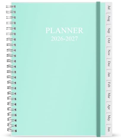 Diary 2026-27, A5 Weekly/Monthly Planner with Monthly Tabs, 26-27 Planner from Jul 2026 to Jun 2027, Twin-Wire Binding,Easy to Organize Your Daily Life,14.8×21cm, Planners 2026-2027 Week to View