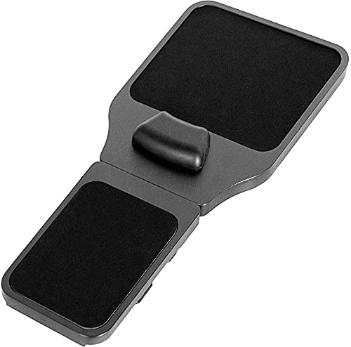 Vivo MOUNT-MS02D Tapis de Souris avec Repose-Poignet en Bois à Longueur réglable et Plateau Plateforme d'extension, se Fixe à la Chaise avec Sangles, Noir