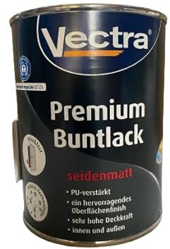 3 x 0,5 L Vectra Premium Buntlack Pu-Verstärkt Wasserbasis innen/außen Seidenmatt 1,5 L Farbwahl, Farbe:RAL 8017 Schokoladenbraun