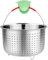 REDANT Stainless Steel Mesh Steamer Basket for Instant Pot 8qt, Insert Pots, cooking, Washing, Fry, Steam or Cook Fruits, Vegetables, Grains and Pastas（Free 2 Pcs silicone gloves）