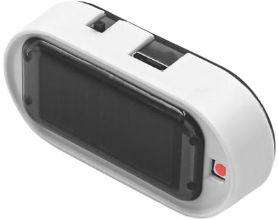 Tiardey 2 piezas coche energía solar simulada alarma simulada advertencia antirrobo LED intermitente luz de seguridad alarma de coche luz LED - rojo